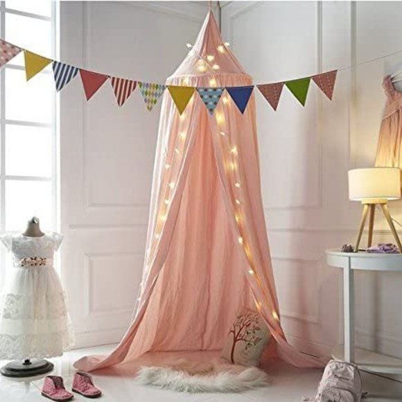 Other - Luxury Cotton Lace Princess Play Dome Tent 2 Color Pink or White